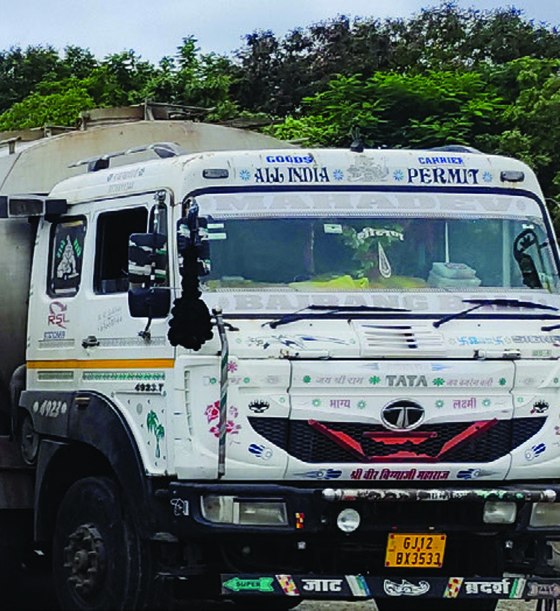 Part of the 150-plus strong Radha Shyam Logistics fleet