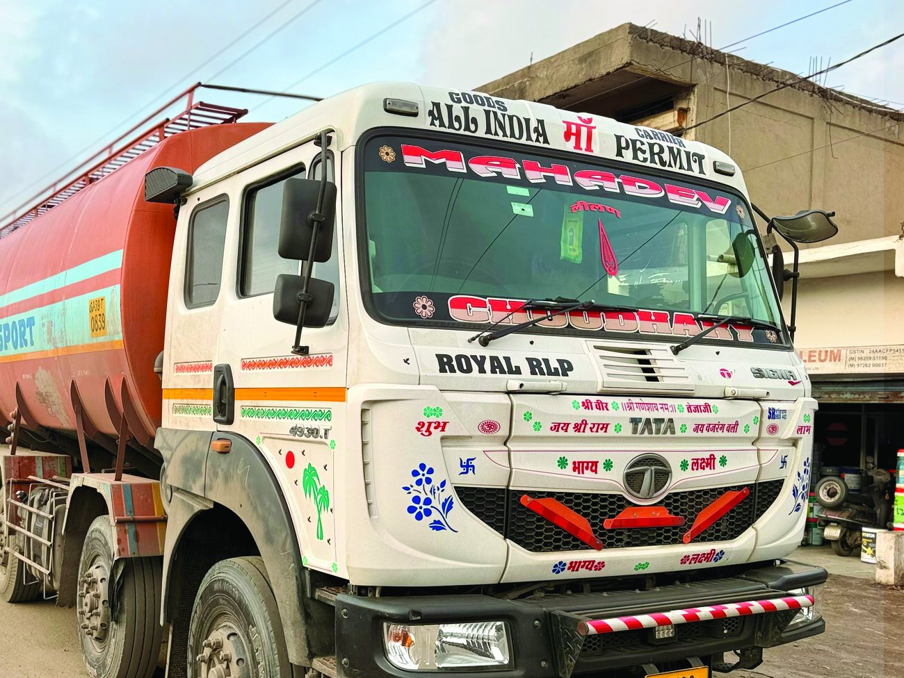 Radhe Shyam Transport tanker loaded and ready for dispatch